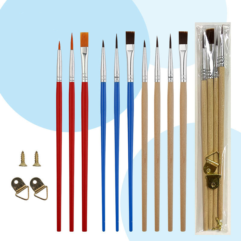 

3/4Pcs Painting Brushes Set Hook Line Pen Art Flat Hair Nylon Hair Paint Brush Pen Oil Acrylic Watercolor School Art Supplies