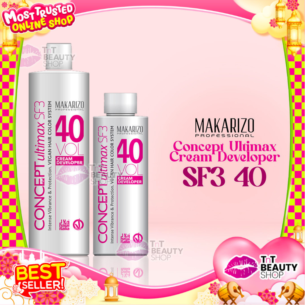 Makarizo Professional Concept Ultimax Cream Developer SF3 40 Volume Bottle 135mL - 1000mL | Pewarna 