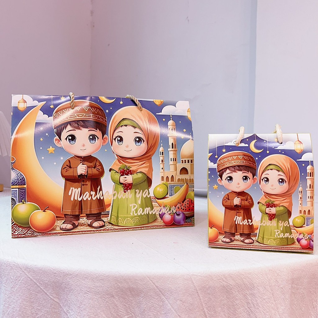 

PAPER BAG GOODIE BAG TAS BINGKISAN LEBARAN TAS PARCEL HAMPERS LEBARAN IDULFITRI