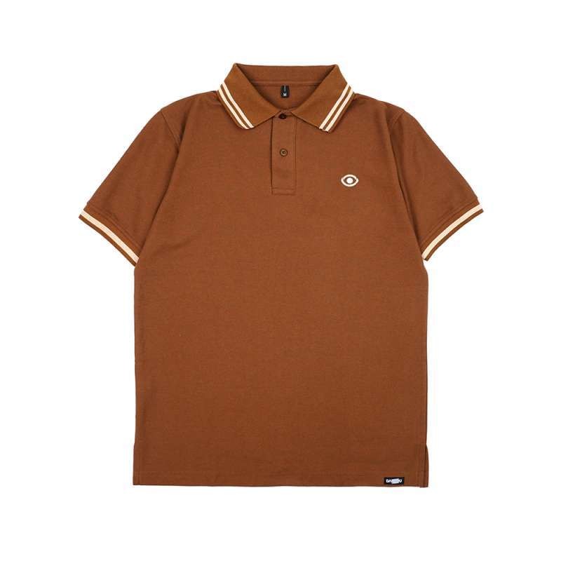 DAGADU Polo Shirt Toffee | Kaos Polo Lengan Pendek Cokelat