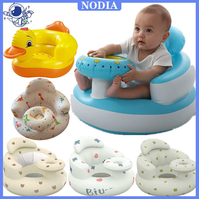 Nodia Toys Tiup Lipat Bebek bebek sofa bayi duduk balon baby chair Ada Musik / Kursi Makan Bayi