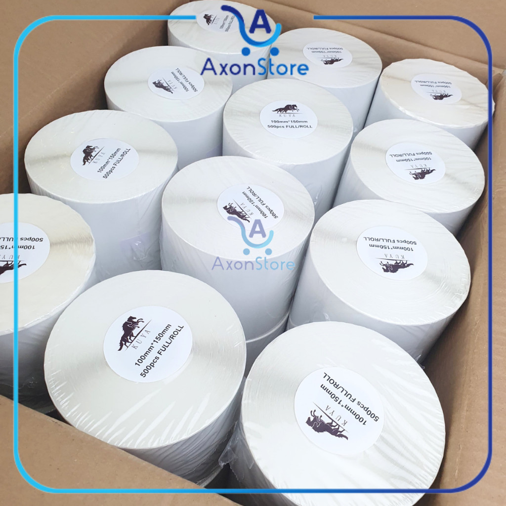 

Label Thermal 100x150 mm isi 500 pcs Sticker Resi Barcode 4x6 100x150 mm