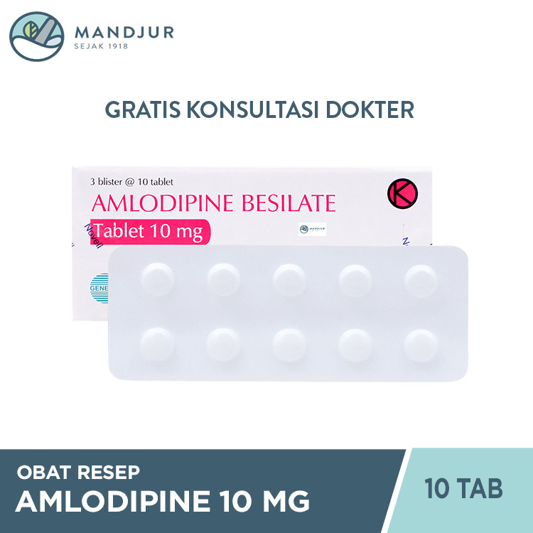 Amlodipine Besilate Novell 10 mg 10 Tablet