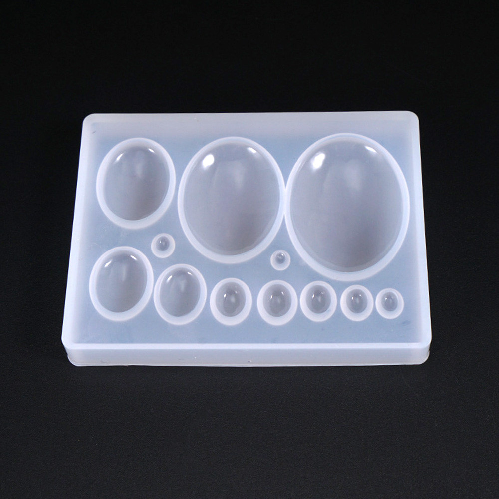 

Crystal Resin Mold Half Ball Cabochon Pendant Resin Epoxy UV Mould For Making Pedant Jewelry Epoxy Silicone Molds Accessories