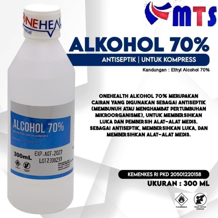 COD - Alkohol 70 % 300ml ONEHEALTH Alcohol 70% 300 ml