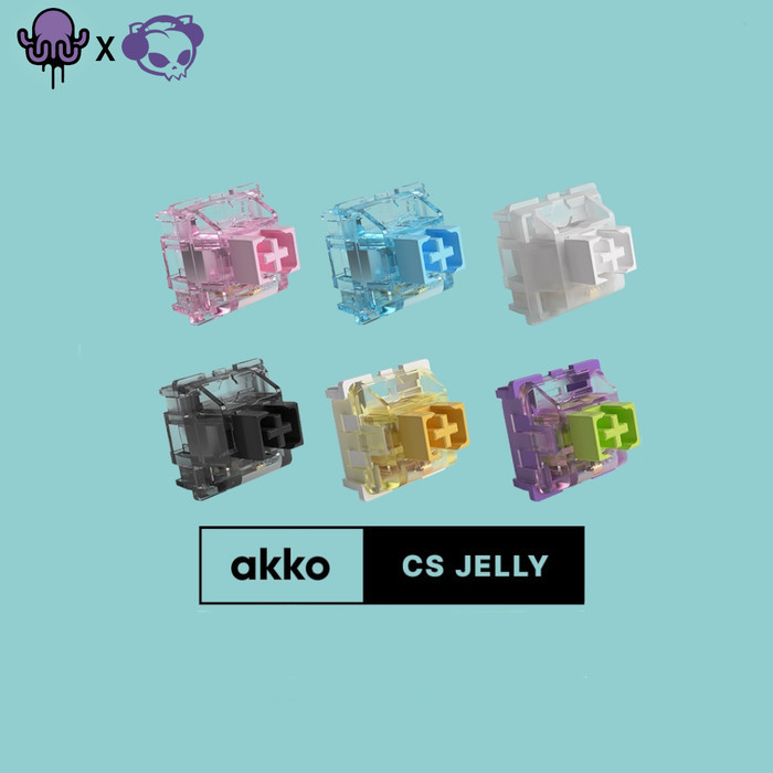 AKKO CS JELLY SWITCH (SPONGE/STARFISH) MECHANICAL KEYBOARD - jelly Blue