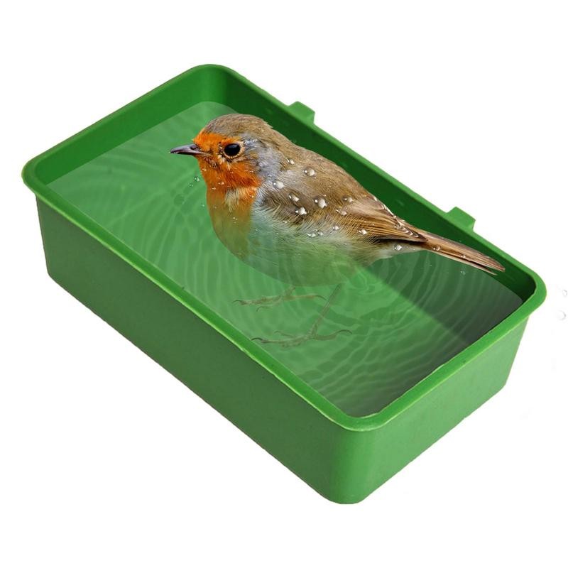Plastic Small Bird Bath Tub Parrot Shower Bathtub Bird Food Bowl For Cage Bird Feeders Small Bird Pa