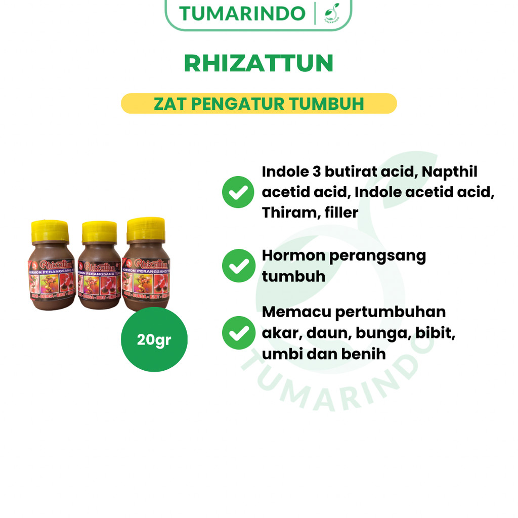 Rhizatun 20 Gram Hormon Perangsang Tumbuh Zat Pengatur Tumbuh