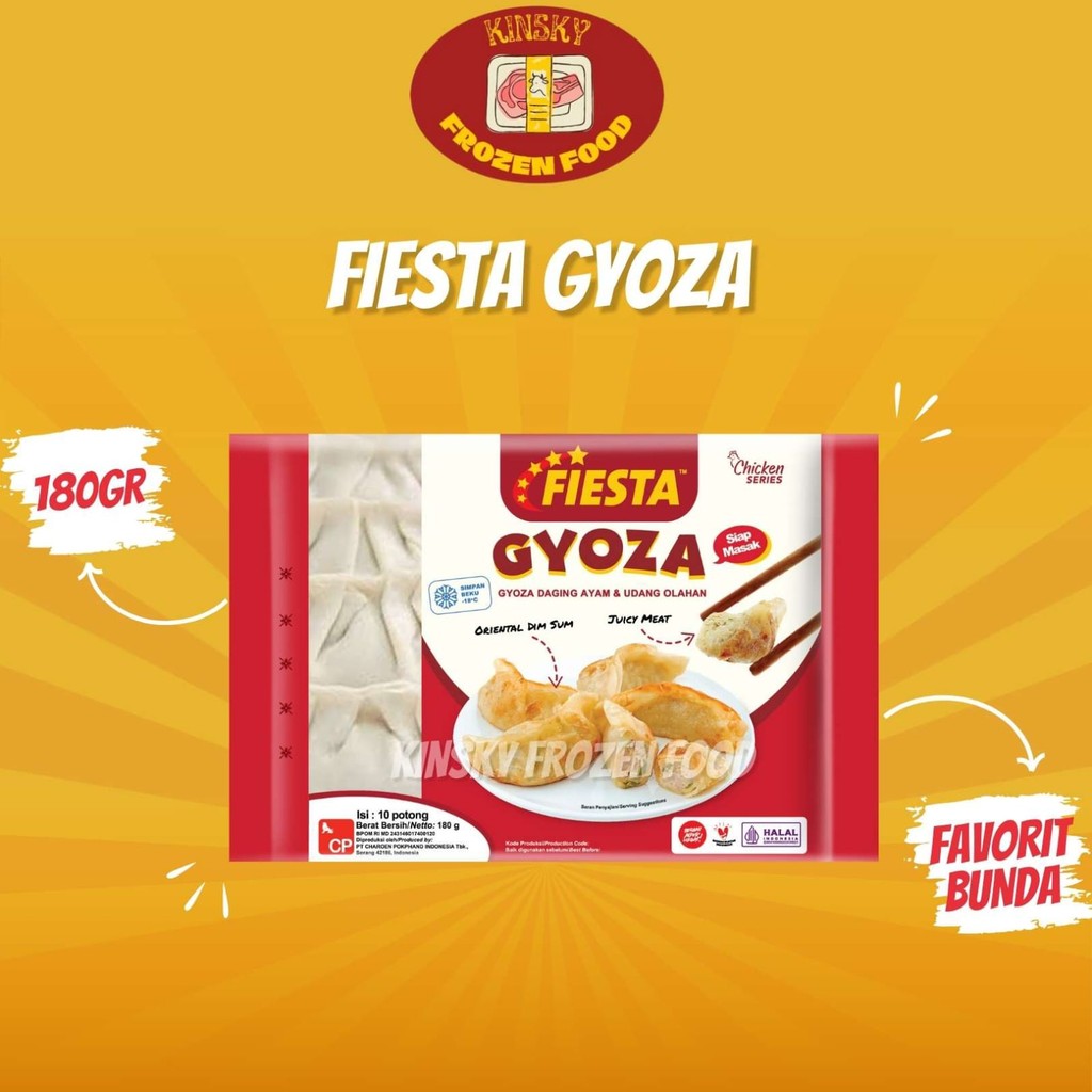 

FIESTA GYOZA 180GR/FIESTA PANGSIT UDANG AYAM 180 GR