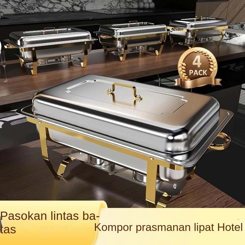 Chafing Dish Prasmanan Wadah Makanan Saji Stainless Steel Prasmanan