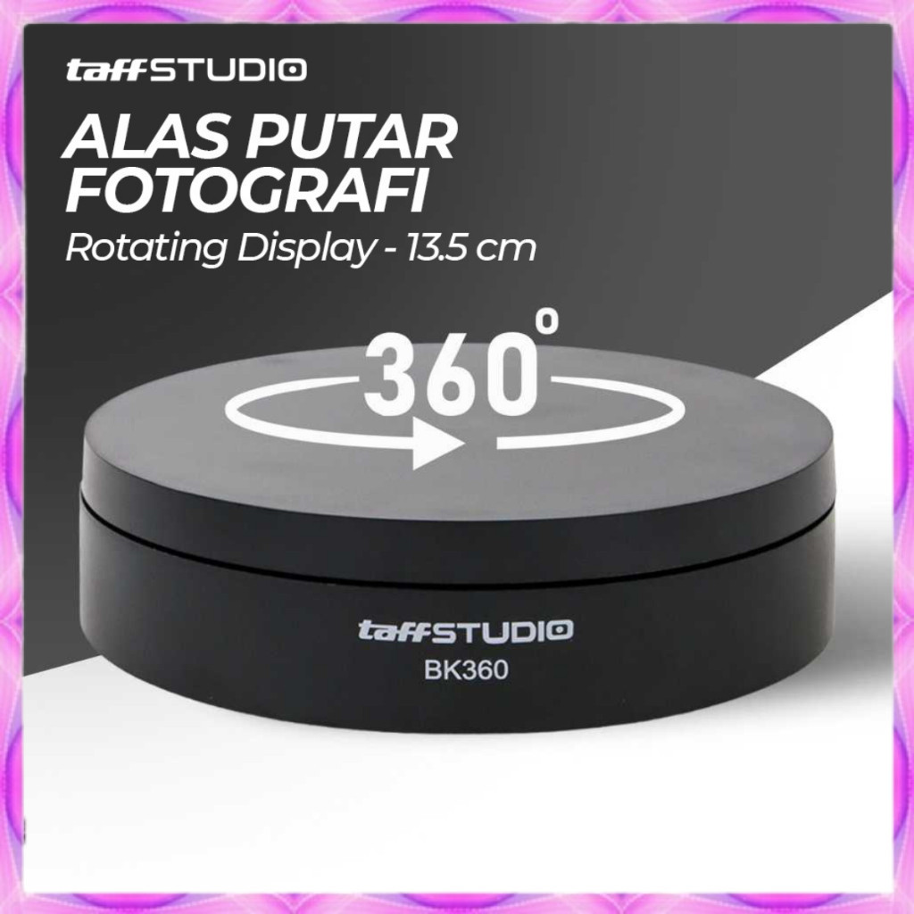 Alas Putar Fotografi Rotating Display Stand Base Mirror Surface 13cm /Alas Putar Fotografi-COD