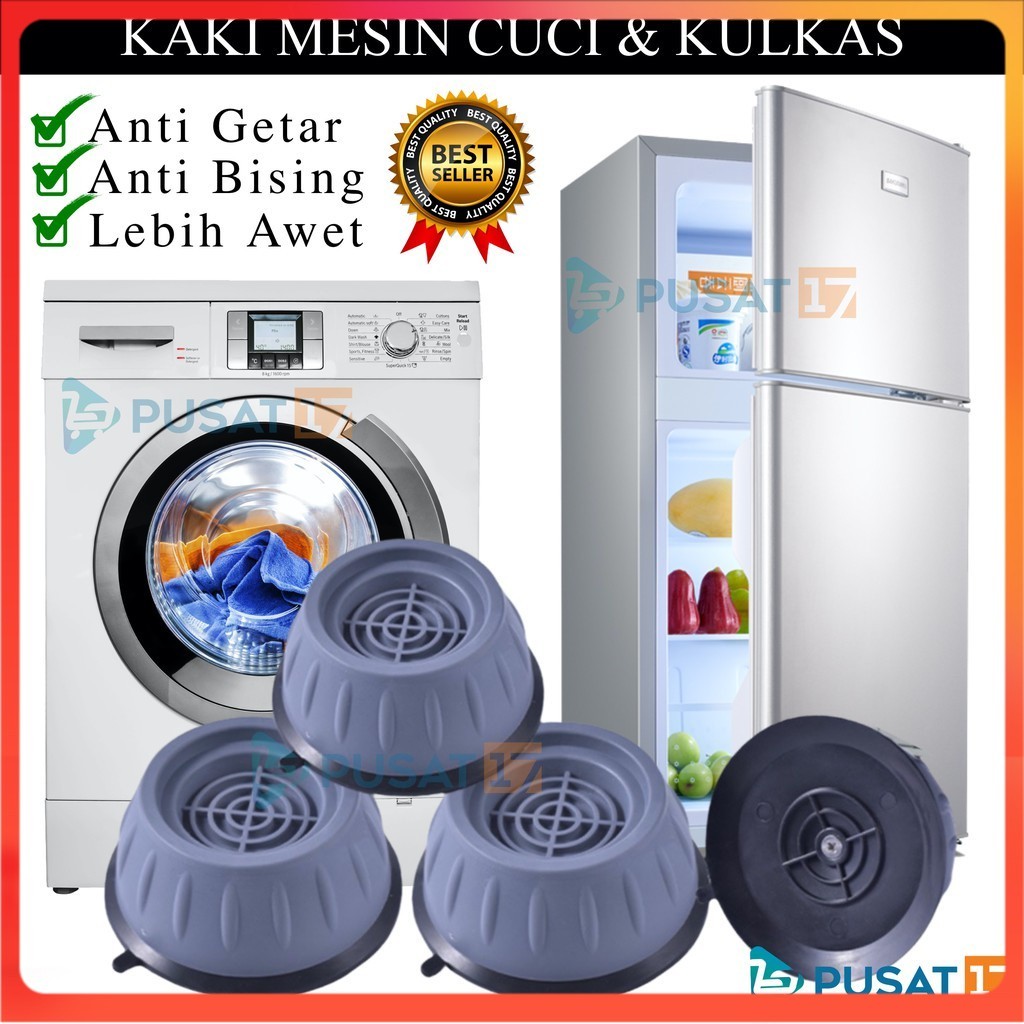 Kaki Mesin Cuci Anti Getar Slip Alas Kaki Mesin Cuci Kulkas Alas Kaki Meja Karet  Shockproof Pad
