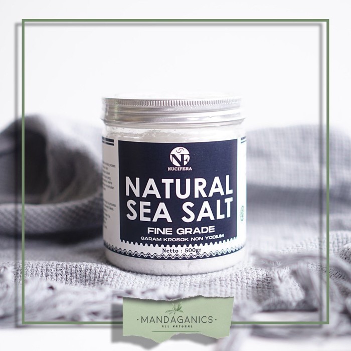 

GARAM LAUT NATURAL NUCIFERA | GARAM KROSOK SEA SALT FINE GRADE Ukuran 500GR