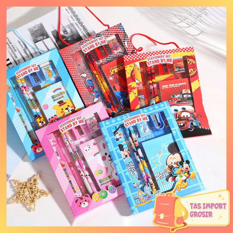 

Tas Import - S5994 Set Alat Tulis 6 In 1 / Stationery Set Lucu Karakter / Paket Perlengkapan Alat Tulis / Souvenir Hampers Anak Sekolah