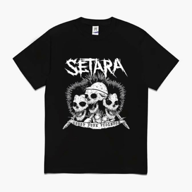 Setara - Crust Punk Violence - Kaos Band Setara / Tshirt Metal Musik Kaos band