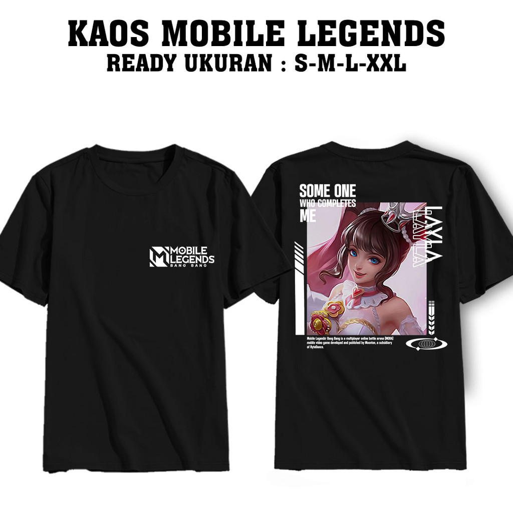 Housemith - KAOS HERO MOBILE LEGENDS [ LAYLA ] MOBILE LEGENDS PREMIUM QUALITY BAJU GAMING ML - Kaos 