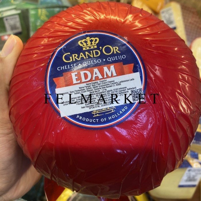 

Keju Grandor Edam Cheese Best Seller / Keju Edam Utuh Bulat -+2 Kg / Pcs