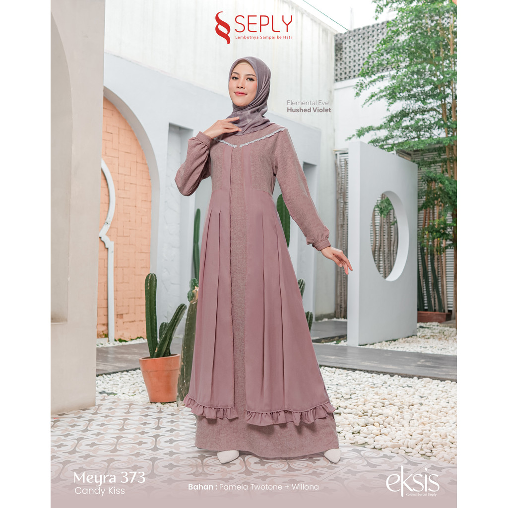 Seply Meyra 373 Gamis Polos Dewasa Sarimbit Eksis Terbaru