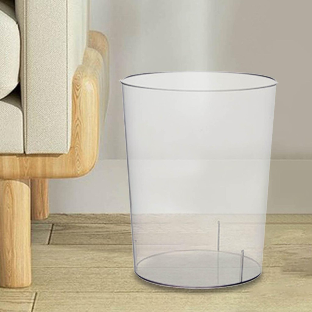 

Household Trash Can Without Lid Transparent Wastepaper Baskets Rubbish Bin Nordic Garbage Container for Office Home Kitchen