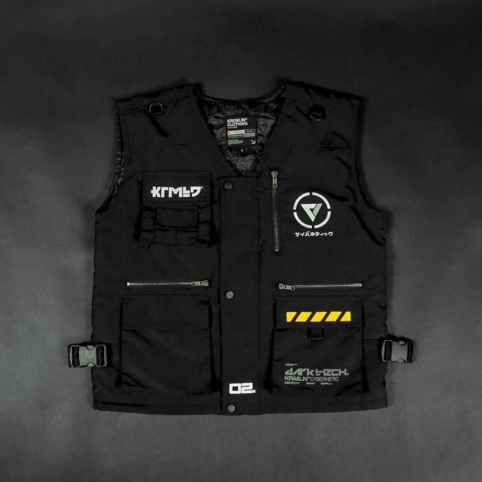 Kremlin Vest Tactical Techwear Hitam - Dark Tech - M 1303