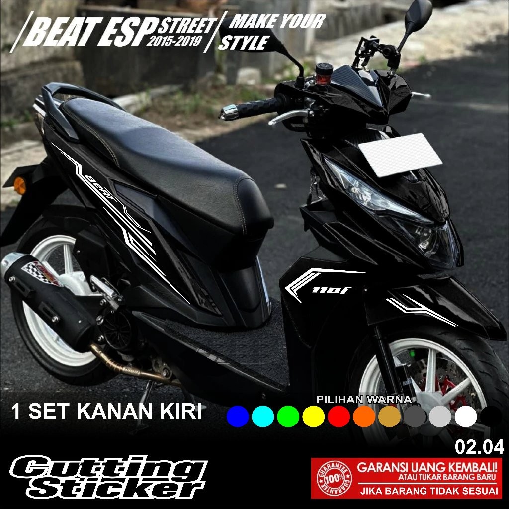 Striping Beat New Esp 2017 2018 2019 Cutting Sticker Cutting Sticker Motor Beat Striping Cutting Bea