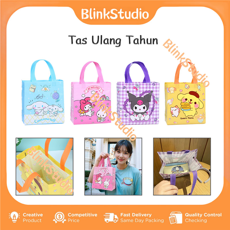

Tas Ulang Tahun Karakter Sanrio / Goodie Bag Birthday Anak Snack Bag / Tas Souvenir Ulang Tahun Anak