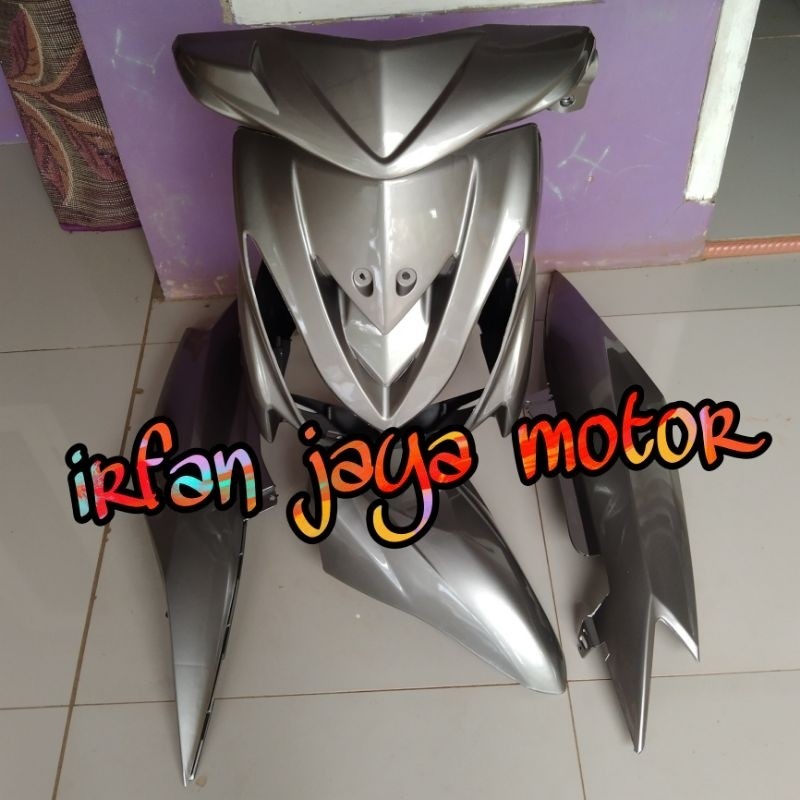 Full bodi Halus Cover body full halus yamaha Mio Soul karbu Silver Greyy
