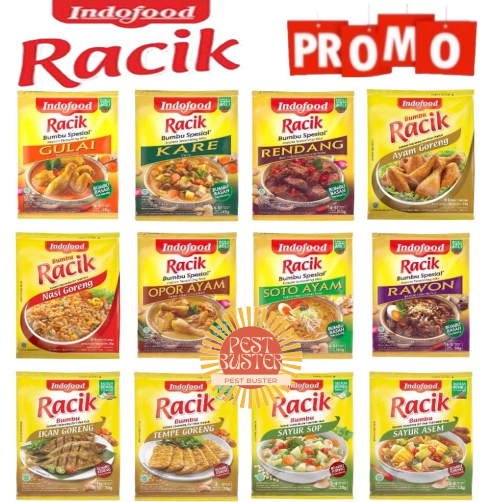 

BUMBU RACIK INSTAN INDOFOOD ANEKA VARIAN RASA MASAKAN BPOM Halal Original