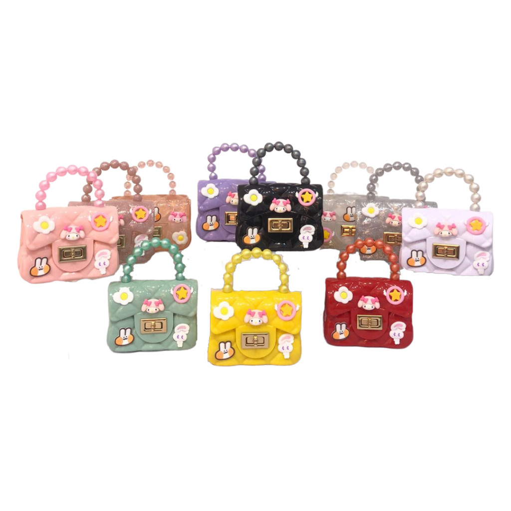 Tas Jelly Glossy Mini Boneka Anak | Tas Jelly Anak