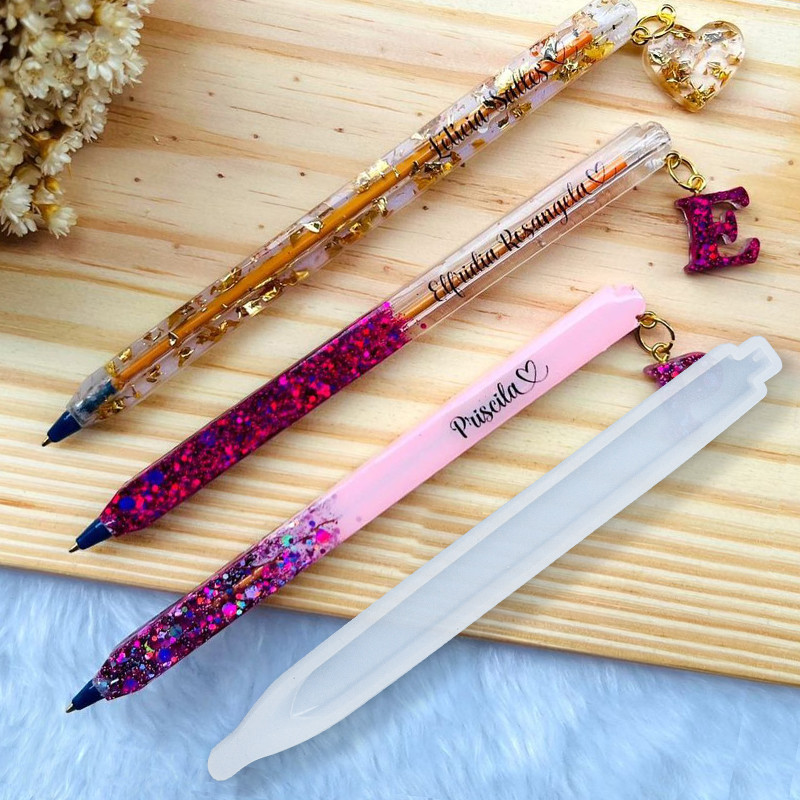 

Handmade Pen Silicone Mold DIY Epoxy Resin Pen Holder Resin Casting Mold Transparent Ballpoint Pen Holder Making Kit Manualidade