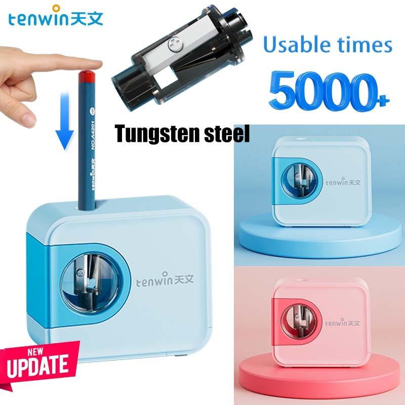 

Tenwin new automatic electric pencil sharpener mini cartoon camera sharpener for Kids Artists School Supplies Stationery