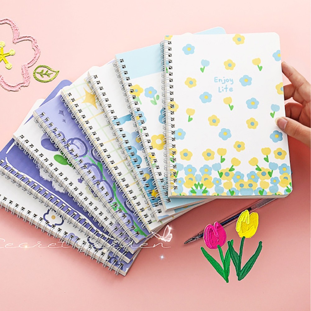 

【Dotding】4 Pcs Set Kawaii A5 Notebook Berjajar Notepad Lucu Perencana Spiral Buku harian Menulis Jurnal Perjalanan Perlengkapan Kantor Perlengkapan Kantor H308