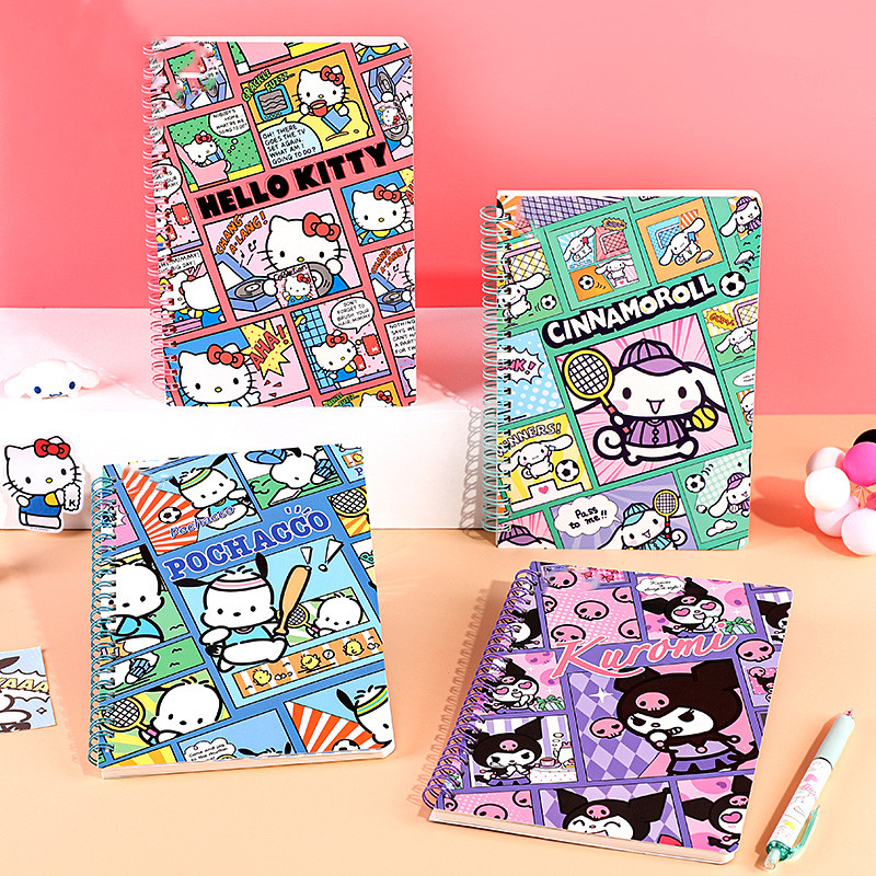 

1pc Graffiti Style A5 Spiral Notebook 60 Sheets Cute Cartoon Student Notepad Kawaii Journal Weekly Book for School Office