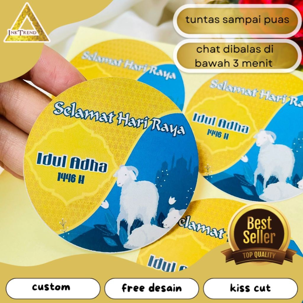 

INKA 9-15 Sticker Eid Adha Ramadhan Sticker Selamat Lebaran Idul Adha Hampers Free Desain Murah