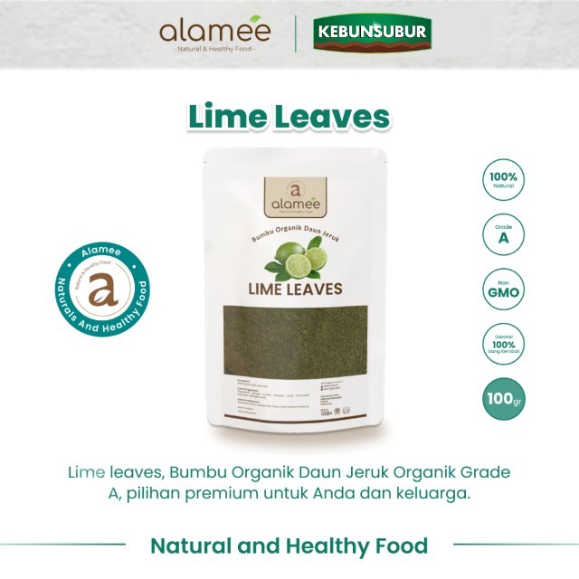 

ALAMEE Daun Jeruk Bubuk Bumbu Dapur Instan Lime Powder Organik Murni Asli Seasoning 100 Gram Kebunsubur