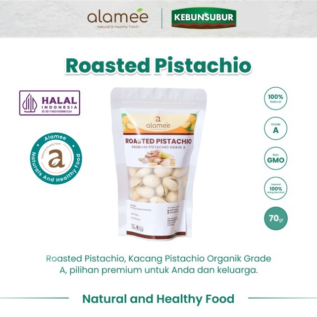 

ALAMEE Kacang Pistachio Premium Roasted Pistacio 70gr Fustuk Panggang Fustuk Dalam Cangkang Renyah Organik kebunsubur Kebunsubur kebunsubur kebunsubur kebunsubur