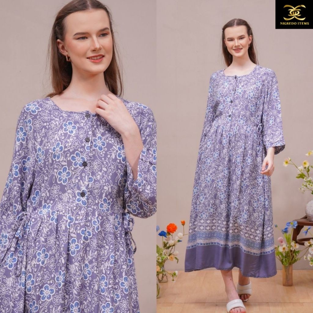 Oriana Dailywear Daster Busui Jenita Collection | Daster Lengan Panjang