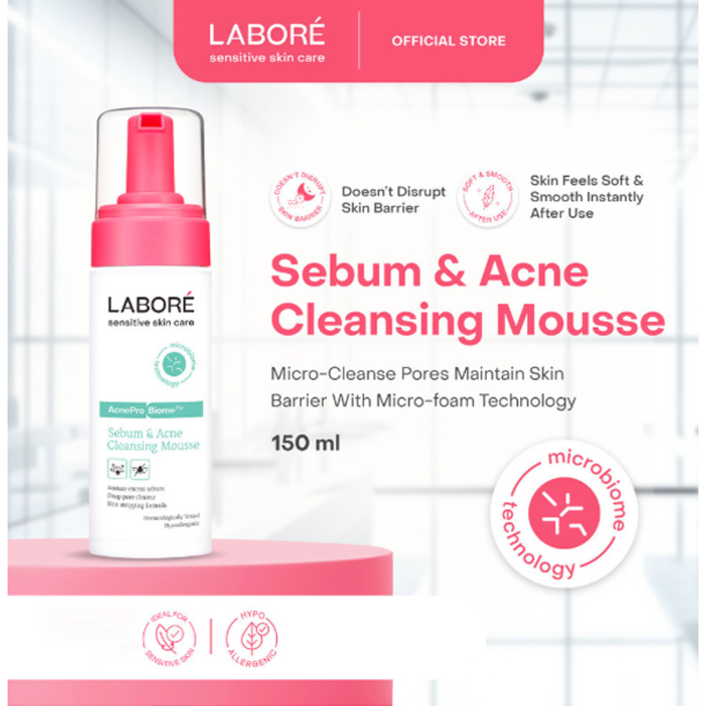 [Creator's Pick] LABORE Top Product - Sensitive Skin Care Sebum & Acne Cleansing Mousse 150 ml, Sens