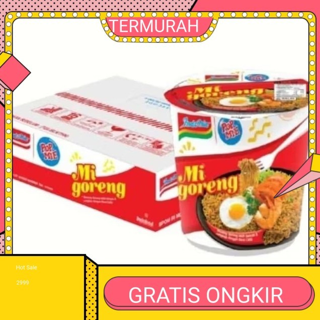 

Pop Mie Goreng Rasa Indomie Goreng 80gr Dus Isi 12pcs - KARTON ISI 12