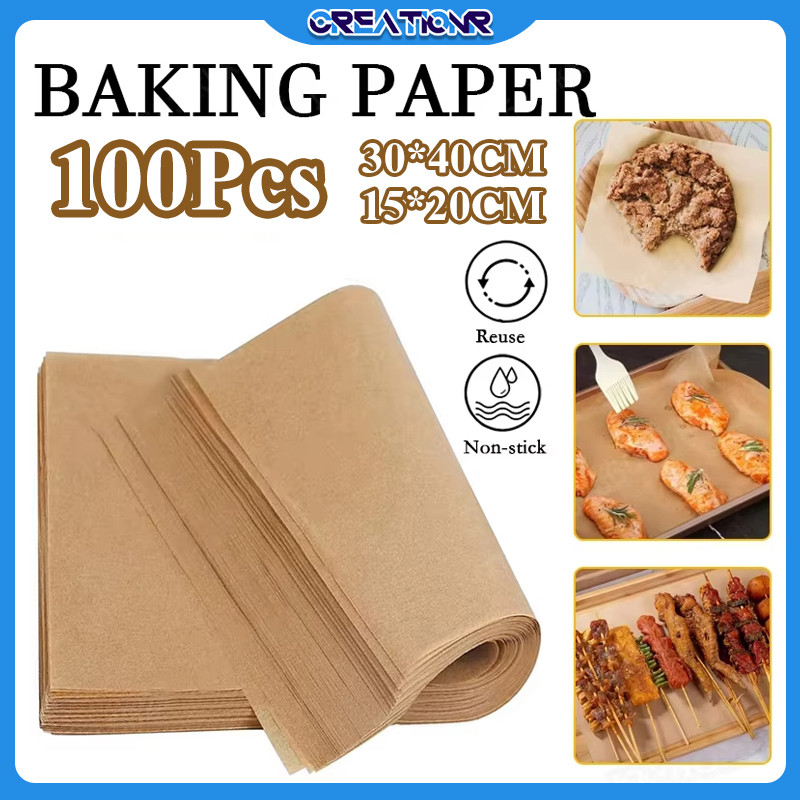 100pcs Baking Paper/baking Paper Anti Lengket/baking Paper Motif/paper Baking/Kertas Baking Paper