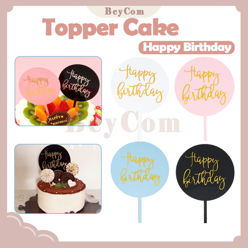 

Cake Topper / Sisipan Dekorasi Kue Akrilik Bulat
