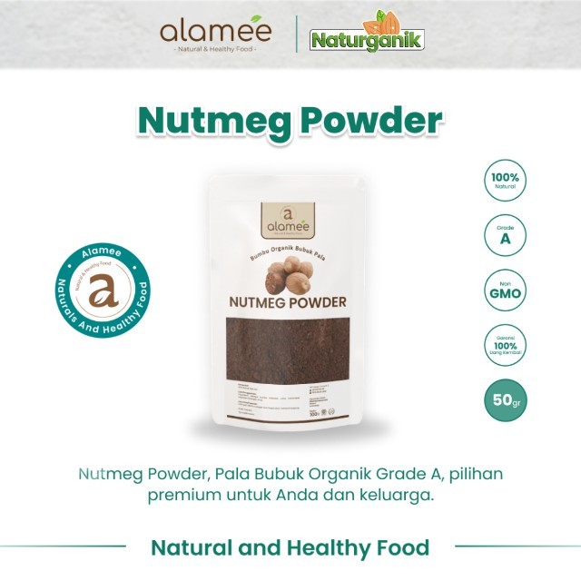 

ALAMEE Pala Bubuk Bumbu Dapur Nutmeg Powder Rempah Murni Asli Seasoning Organik 50 Gram Naturganik