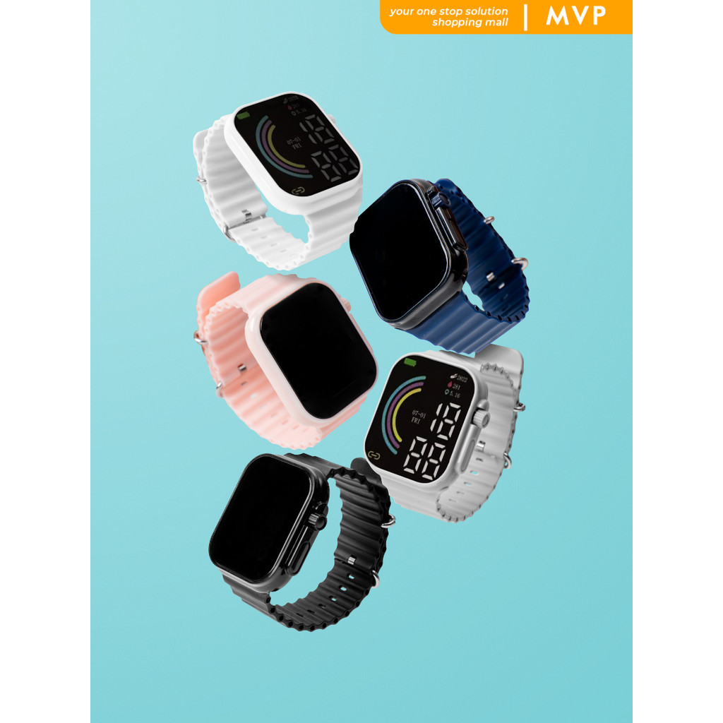 MVP Jam Tangan Pria Elegan Lebaran 2025 Apple Watch Ultra Jam Tangan Couple Casual Digital Watch