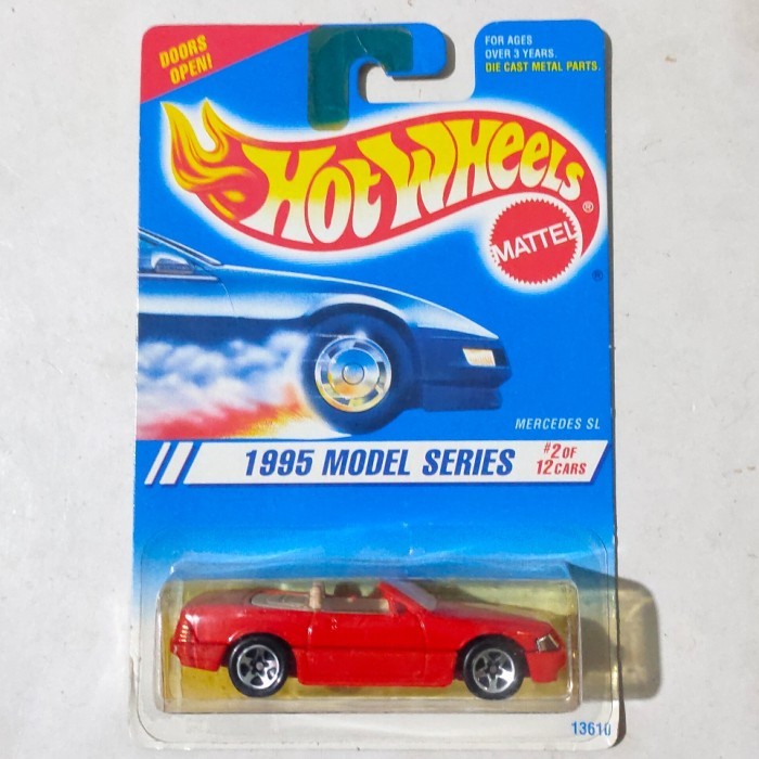 SR99 HW Hot Wheels Mercedes 500SL 500 SL merah 1995 ban 5SP