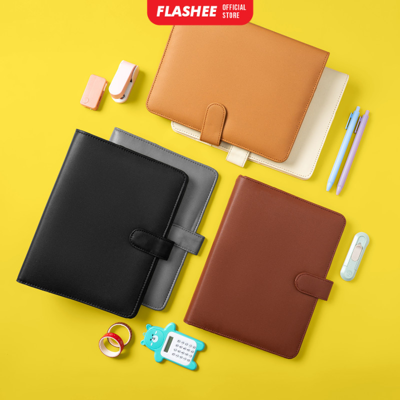 

Binder Polos Premium A5 20 Ring Notebook Notepad Catatan Agenda Kulit Sintetis Premium Termurah