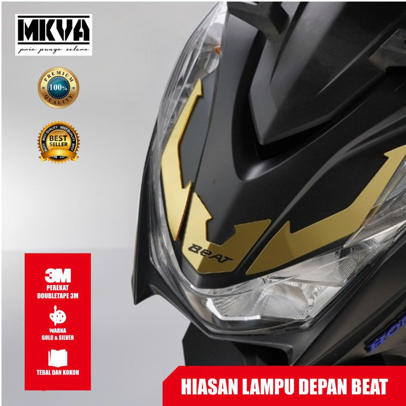 HIASAN LAMPU DEPAN BEAT DELUXE NEW 2020 2021 2022 PENAMBAH KEREN AKSESORIS BEAT DEPAN ATAS LAMPU VAR