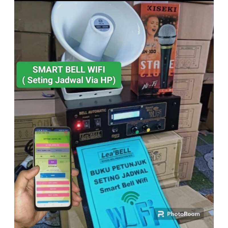 bell sekolah otomatis wifi kecil dengan satu speaker ( seting jadwal via hp)
