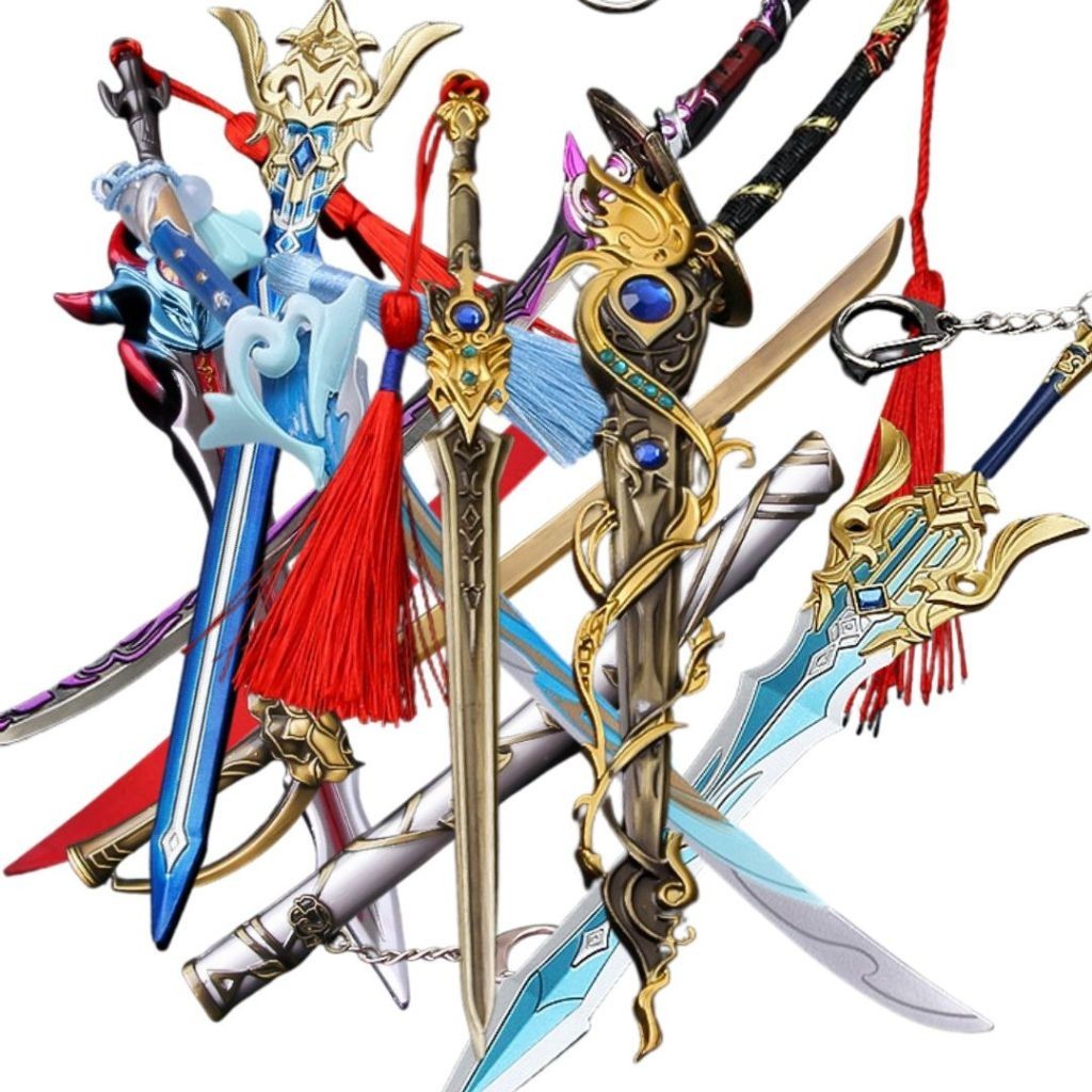 Game Miniatur Pedang Anime Super Hero Asli Import Koleksi Pajangan Hiasan Gantungan Kunci