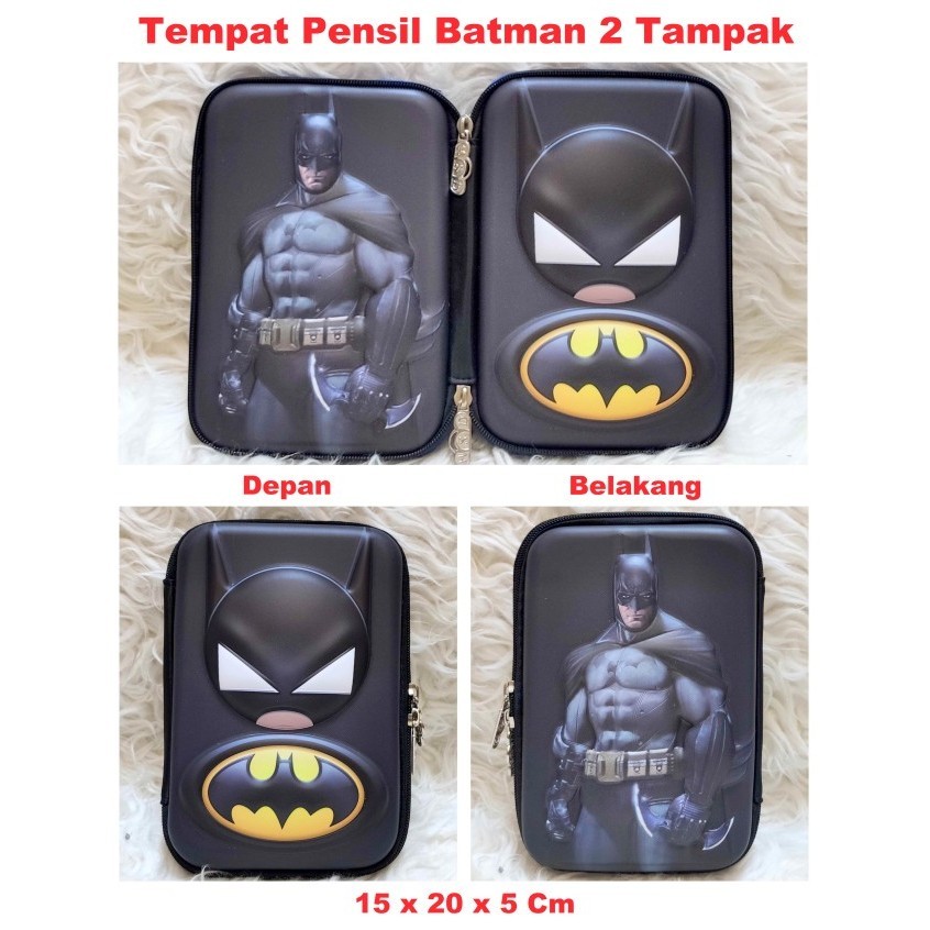 

New Arrival Tempat Pensil 2Side tampak Anak Unicorn Frozen Hero / Hardcase Boxes - Batman 2side