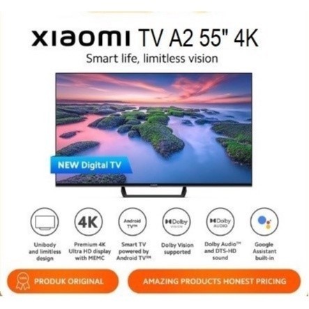 SPESIAL PROMO 70% Xiaomi TV 55 A2 Android 4K UHD TV 55 Inch Smart TV